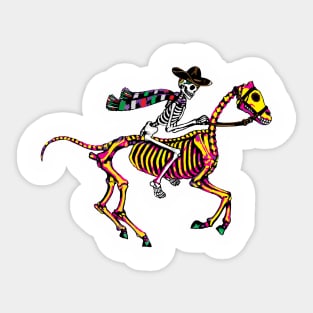 Cowboy skeleton day of the dead. Sticker